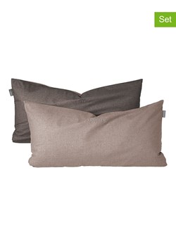 Schiesser Poszewki renforcé (2 szt.) w kolorze szarobrązowo-antracytowym na poduszkę ze sklepu Limango Polska w kategorii Poduszki dekoracyjne - zdjęcie 188941668
