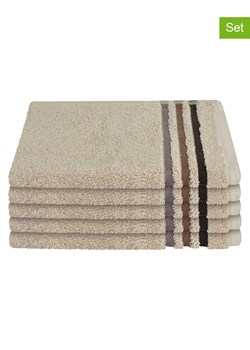 Schiesser Ręczniki (5 szt.) ''Skyline" w kolorze kremowym dla gości ze sklepu Limango Polska w kategorii Ręczniki - zdjęcie 188942059