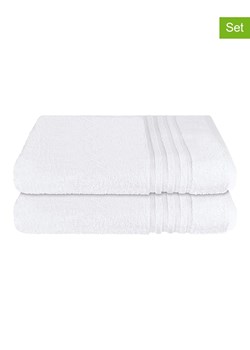 Schiesser Ręczniki prysznicowe (2 szt.) "Milano" w kolorze białym ze sklepu Limango Polska w kategorii Ręczniki - zdjęcie 188942177