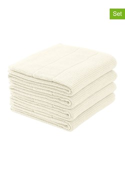 Schiesser Ręczniki (4 szt.) "Turin" w kolorze kremowym do rąk ze sklepu Limango Polska w kategorii Ręczniki - zdjęcie 188942529