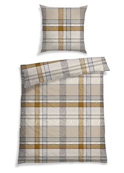 Schiesser Komplet pościeli flanelowej "Arno" w kolorze beżowo-jasnobrązowym ze sklepu Limango Polska w kategorii Pościele - zdjęcie 188942635