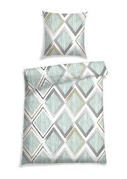 Schiesser Komplet pościeli flanelowej ''Eike'' w kolorze zielono-szarym ze sklepu Limango Polska w kategorii Pościele - zdjęcie 188942645