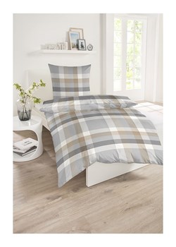 Schiesser Komplet pościeli renforcé "Kris" w kolorze beżowo-szarym ze sklepu Limango Polska w kategorii Pościele - zdjęcie 188942709