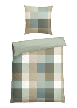Schiesser Komplet pościeli flanelowej "Travis" w kolorze zielono-biało-turkusowym ze sklepu Limango Polska w kategorii Pościele - zdjęcie 188942846