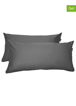 Schiesser Satynowe poszewki (2 szt.) "Ella" w kolorze ciemnoszarym na poduszkę ze sklepu Limango Polska w kategorii Poduszki dekoracyjne - zdjęcie 188943056