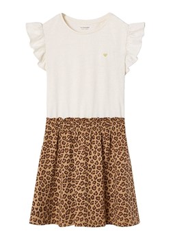 vertbaudet Sukienka w kolorze biało-jasnobrązowym ze sklepu Limango Polska w kategorii Sukienki dziewczęce - zdjęcie 188943805