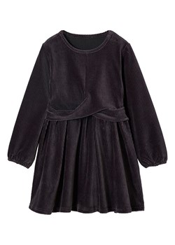 vertbaudet Sukienka sztruksowa w kolorze antracytowym ze sklepu Limango Polska w kategorii Sukienki dziewczęce - zdjęcie 188944815