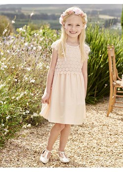 vertbaudet Sukienka "Guipure" w kolorze beżowym ze sklepu Limango Polska w kategorii Sukienki dziewczęce - zdjęcie 188945009