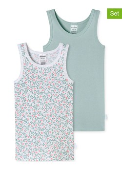 Schiesser Podkoszulki (2 szt.) w kolorze zielono-białym ze sklepu Limango Polska w kategorii Podkoszulki dziecięce - zdjęcie 188945295