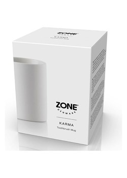 Zone Denmark Kubek łazienkowy "Karma White" w kolorze białym - wys. 10 x Ø 7,6 cm ze sklepu Limango Polska w kategorii Dozowniki do mydła - zdjęcie 188946108