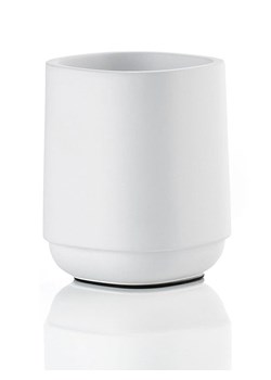 Zone Denmark Kubek łazienkowy "Time White" w kolorze białym - wys. 9 x Ø 8,5 cm ze sklepu Limango Polska w kategorii Dozowniki do mydła - zdjęcie 188946136