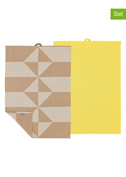 SÖDAHL Ściereczki (2 szt.) "Twist" w kolorze żółto-beżowym do naczyń - 70 x 50 cm ze sklepu Limango Polska w kategorii Ścierki kuchenne - zdjęcie 188946276