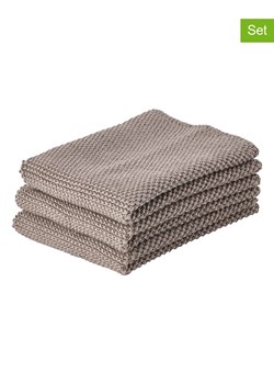 Zone Denmark Ściereczki (3 szt.) w kolorze szarobrązowym do naczyń - 27 x 27 cm ze sklepu Limango Polska w kategorii Ścierki kuchenne - zdjęcie 188946448