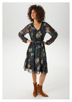 Aniston Sukienka w kolorze czarno-morsko-karmelowym ze sklepu Limango Polska w kategorii Sukienki - zdjęcie 188946556