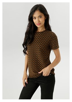 Aniston Koszulka w kolorze karmelowo-czarnym ze sklepu Limango Polska w kategorii Bluzki damskie - zdjęcie 188946566