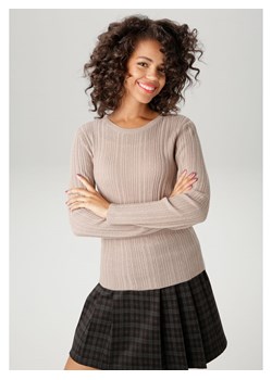 Aniston Sweter w kolorze szarobrązowym ze sklepu Limango Polska w kategorii Swetry damskie - zdjęcie 188946686