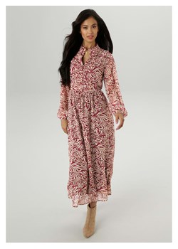Aniston Sukienka w kolorze beżowo-czerwonym ze sklepu Limango Polska w kategorii Sukienki - zdjęcie 188946699