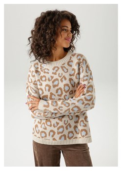 Aniston Sweter w kolorze jasnobrązowo-błękitno-beżowym ze sklepu Limango Polska w kategorii Swetry damskie - zdjęcie 188946766