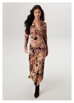 Aniston Sukienka w kolorze jasnobrązowym ze wzorem ze sklepu Limango Polska w kategorii Sukienki - zdjęcie 188946778