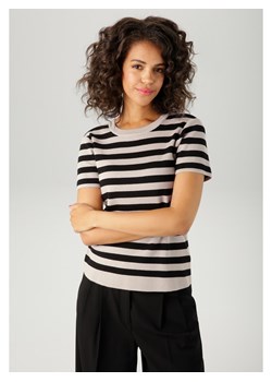 Aniston Sweter w kolorze beżowo-czarnym ze sklepu Limango Polska w kategorii Swetry damskie - zdjęcie 188946826