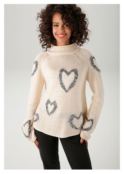 Aniston Sweter w kolorze beżowym ze sklepu Limango Polska w kategorii Swetry damskie - zdjęcie 188946885