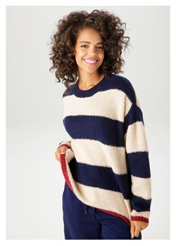 Aniston Sweter w kolorze niebiesko-beżowym ze sklepu Limango Polska w kategorii Swetry damskie - zdjęcie 188947135