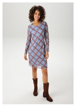 Aniston Sukienka w kolorze błękitno-bordowym ze sklepu Limango Polska w kategorii Sukienki - zdjęcie 188947466