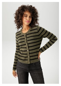 Aniston Kardigan w kolorze oliwkowo-czarnym ze sklepu Limango Polska w kategorii Swetry damskie - zdjęcie 188947649