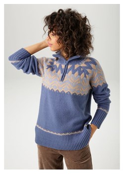 Aniston Sweter w kolorze niebiesko-beżowym ze sklepu Limango Polska w kategorii Swetry damskie - zdjęcie 188947928