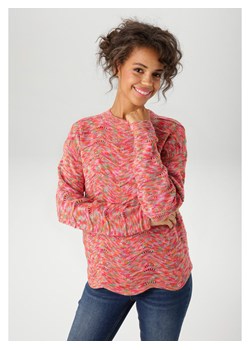 Aniston Sweter w kolorze różowo-zielonym ze sklepu Limango Polska w kategorii Swetry damskie - zdjęcie 188948276