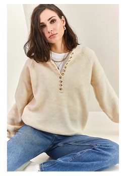 Bianco Lucci Sweter w kolorze beżowym ze sklepu Limango Polska w kategorii Swetry damskie - zdjęcie 188950807