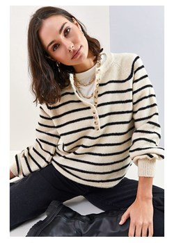 Happiness Istanbul Sweter w kolorze kremowym ze sklepu Limango Polska w kategorii Swetry damskie - zdjęcie 188950816