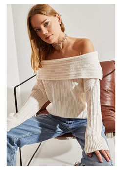 Bianco Lucci Sweter w kolorze kremowym ze sklepu Limango Polska w kategorii Swetry damskie - zdjęcie 188950897