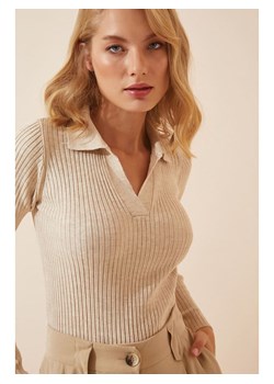 Happiness Istanbul Sweter w kolorze beżowym ze sklepu Limango Polska w kategorii Swetry damskie - zdjęcie 188951349
