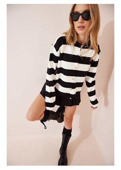 Happiness Istanbul Kardigan w kolorze czarno-białym ze sklepu Limango Polska w kategorii Swetry damskie - zdjęcie 188951395