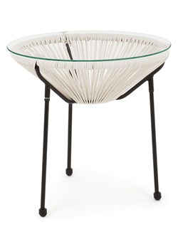 Bizzotto Stolik "Parker" w kolorze czarno-białym - wys. 50 x Ø 50 cm ze sklepu Limango Polska w kategorii Stoliki kawowe - zdjęcie 188951519