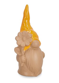 Bizzotto Krasnal ogrodowy w kolorze jasnobrązowo-pomarańczowym - wys. 31 cm ze sklepu Limango Polska w kategorii Dekoracje i akcesoria ogrodowe - zdjęcie 188951746