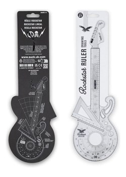 SuckUK Linijka "Rockstar Guitar" - dł. 35,7 cm ze sklepu Limango Polska w kategorii Zabawki - zdjęcie 188952068