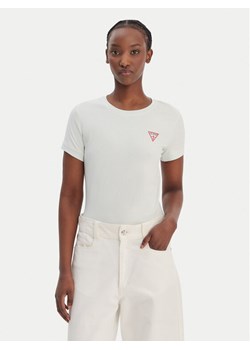 Guess T-Shirt W2YI44 J1314 Zielony Regular Fit ze sklepu MODIVO w kategorii Bluzki damskie - zdjęcie 188952988