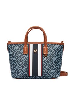 Tommy Hilfiger Torebka Th Monoplay Mini Tote Stripe Le AW0AW18389 Niebieski ze sklepu MODIVO w kategorii Torby Shopper bag - zdjęcie 188953016