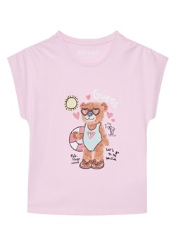Guess T-Shirt K6GI18 K6YW4 Różowy Regular Fit ze sklepu MODIVO w kategorii Kaftaniki i bluzki - zdjęcie 188953077