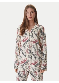 Tommy Hilfiger Koszulka piżamowa UW0UW06243 Écru ze sklepu MODIVO w kategorii Piżamy damskie - zdjęcie 188953088