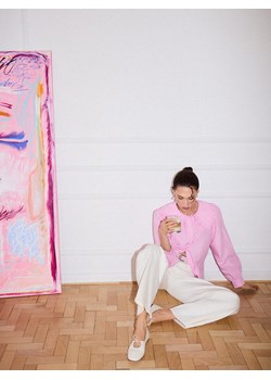 Mohito - Koszula z ozdobnym kołnierzem - pastelowy różowy ze sklepu Mohito w kategorii Koszule damskie - zdjęcie 188954166