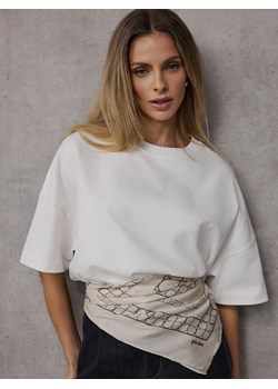 Mohito - T-shirt oversize - kremowy ze sklepu Mohito w kategorii Bluzki damskie - zdjęcie 188954329