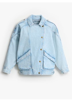 Mohito - Jeansowa kurtka oversize - niebieski ze sklepu Mohito w kategorii Kurtki damskie - zdjęcie 188954427