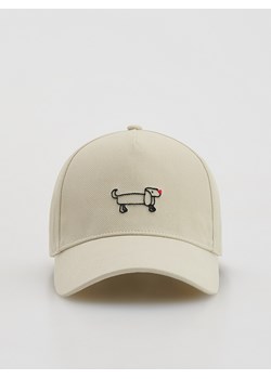 Reserved - Czapka baseball z haftem - beżowy ze sklepu Reserved w kategorii Czapki z daszkiem męskie - zdjęcie 188954637