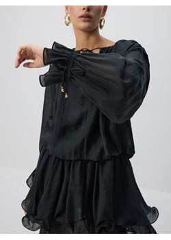 Reserved - Sukienka mini z wiązaniem - czarny ze sklepu Reserved w kategorii Sukienki - zdjęcie 188954725