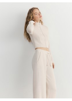 Reserved - Rozpinana bluza z modalem - kremowy ze sklepu Reserved w kategorii Bluzy damskie - zdjęcie 188954855