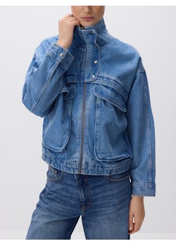 Reserved - Jeansowa kurtka ze stójką - niebieski ze sklepu Reserved w kategorii Kurtki damskie - zdjęcie 188954875