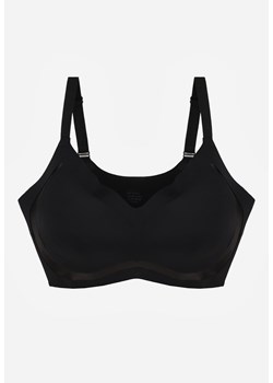 Czarny Biustonosz z Usztywnianymi Miseczkami i Transparentną Wstawką Zeriga ze sklepu born2be.pl w kategorii Biustonosze - zdjęcie 188955499